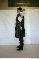  Photos Medieval Brown Vest on white shirt 2 Historical Clothing brown vest leather vest medieval vest whole body 0003.jpg